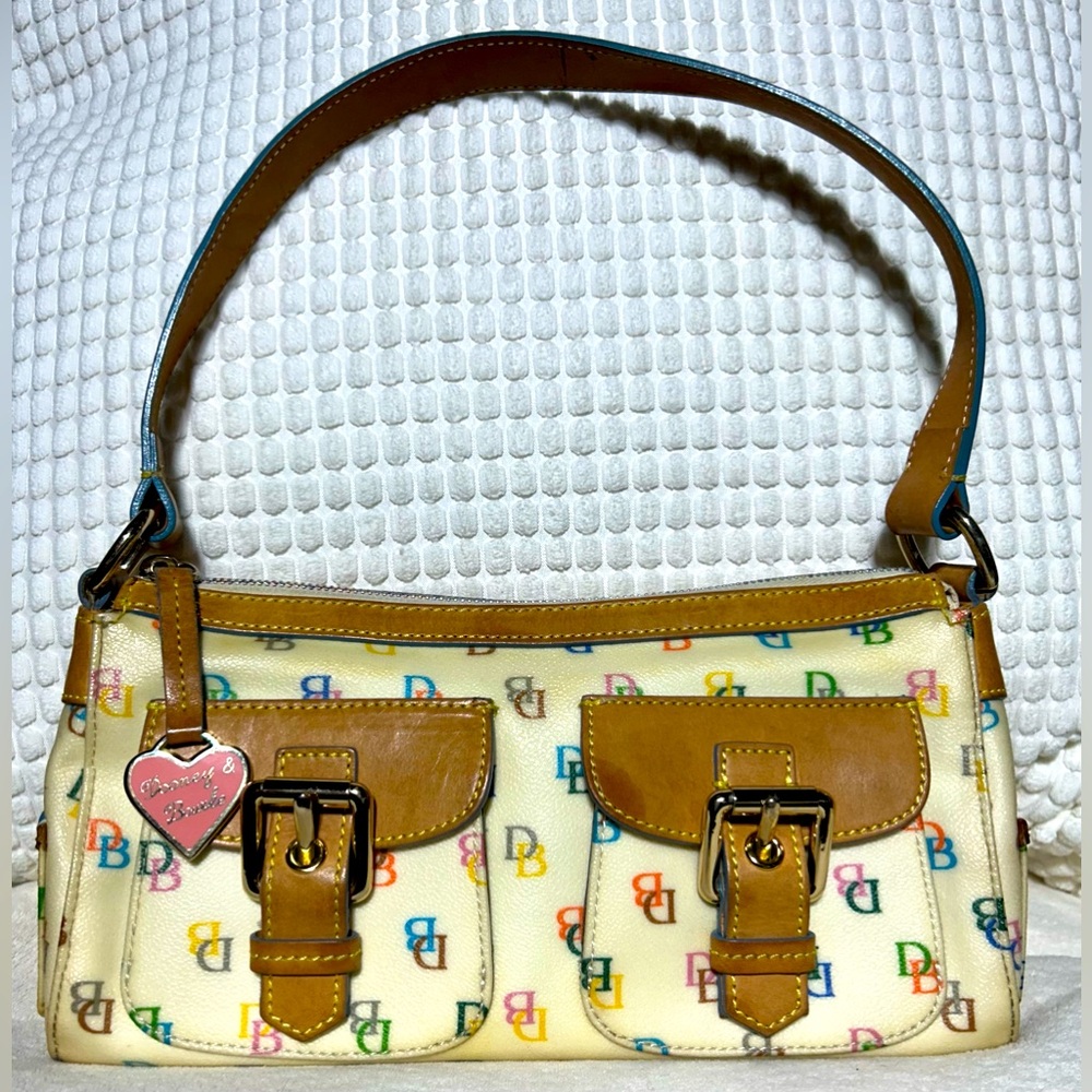 Dooney & Bourke Y2K Vintage Monogrammed Logo Small Shoulder Bag